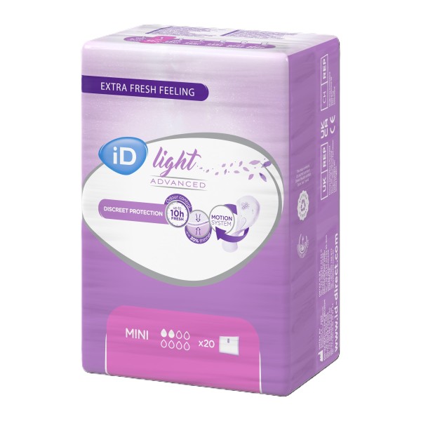 Изображение товара Прокладки урологические iD LIGHT Advanced Mini 20шт Прокладки урологические iD LIGHT Advanced Mini 20шт фотография